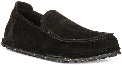 Birkenstock Utti-schoenen | Zwart suède voor dames en heren - Normale pasvorm