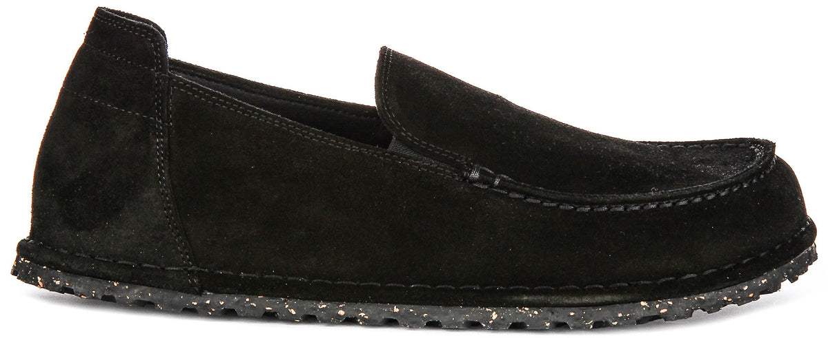 Birkenstock Utti-schoenen | Zwart suède voor dames en heren - Normale pasvorm