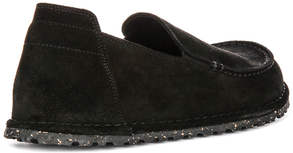 Birkenstock Utti-schoenen | Zwart suède voor dames en heren - Normale pasvorm