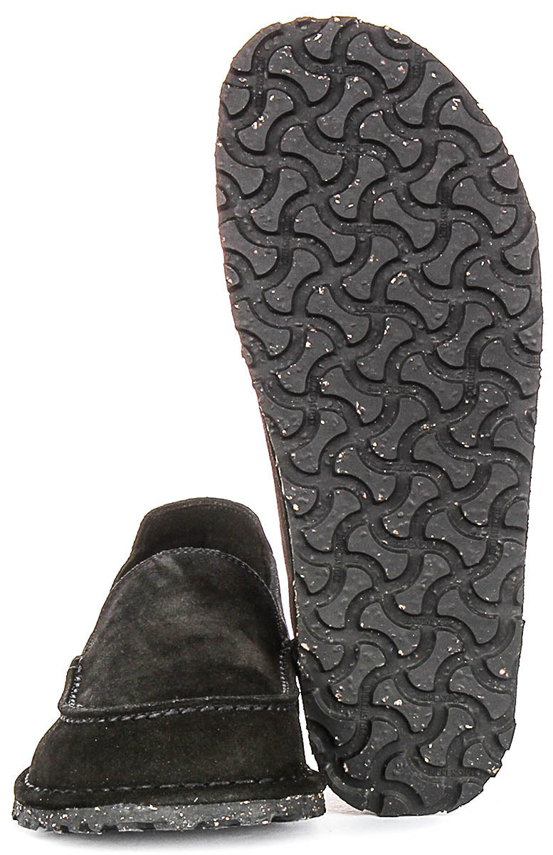 Birkenstock Utti-schoenen | Zwart suède voor dames en heren - Normale pasvorm
