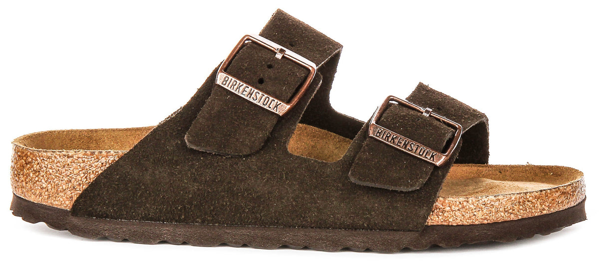Birkenstock Arizona Sandalen | Mokka suède leer - Zacht voetbed voor dames en heren - Smalle pasvorm