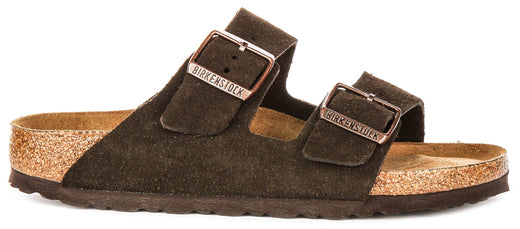 Birkenstock Arizona Sandalen | Mokka suède leer - Zacht voetbed voor dames en heren - Smalle pasvorm