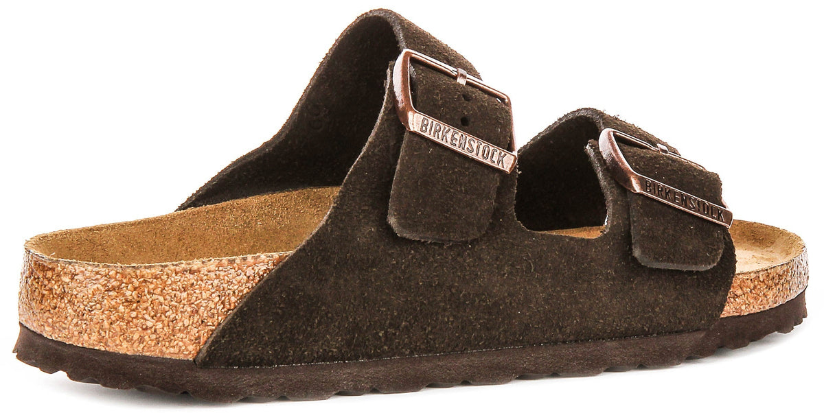 Birkenstock Arizona Sandalen | Mokka suède leer - Zacht voetbed voor dames en heren - Smalle pasvorm