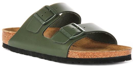Birkenstock Arizona Sandalen | Olijfgroen Birko-Flor voor Dames en Heren - Normale Pasvorm