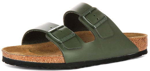 Birkenstock Arizona Sandalen | Olijfgroen Birko-Flor voor Dames en Heren - Normale Pasvorm