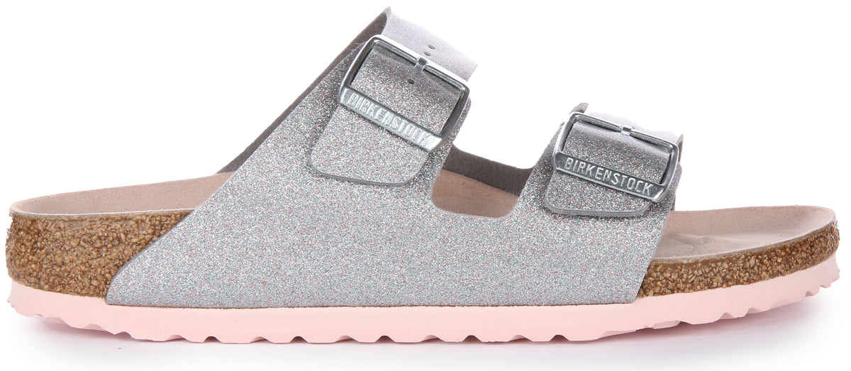 Sandales Arizona Birkenstock | Birko-Flor argent pour femme