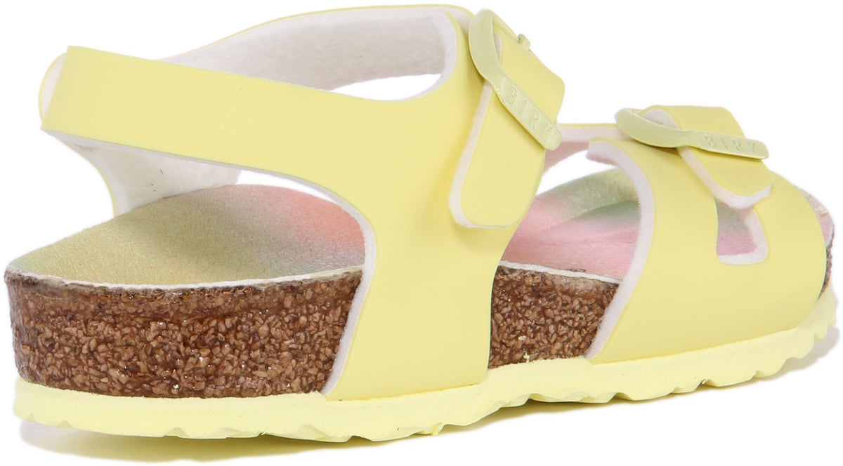 Birkenstock Rio Sandalen | Roze Birko-Flor - Metallic Afwerking voor Kinderen