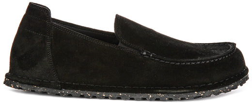 Birkenstock Utti-schoenen | Zwart suède voor dames en heren - Normale pasvorm