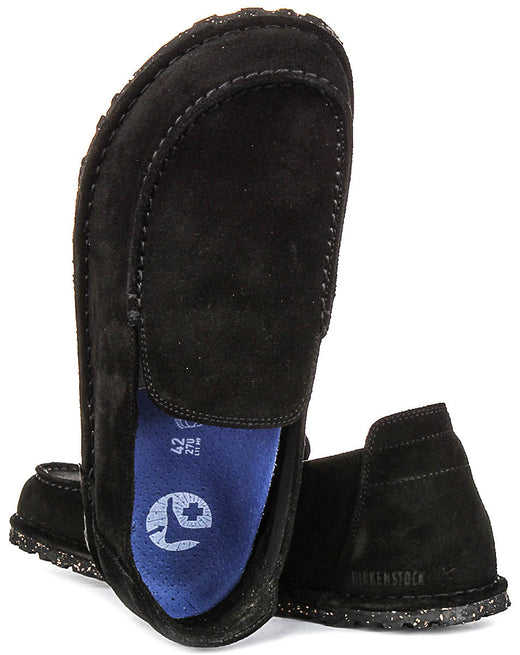 Birkenstock Utti-schoenen | Zwart suède voor dames en heren - Normale pasvorm