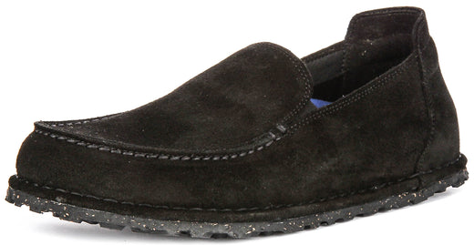 Birkenstock Utti-schoenen | Zwart suède voor dames en heren - Normale pasvorm