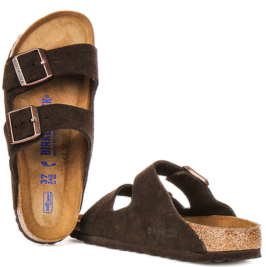 Birkenstock Arizona Sandalen | Mokka suède leer - Zacht voetbed voor dames en heren - Smalle pasvorm