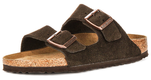 Birkenstock Arizona Sandalen | Mokka suède leer - Zacht voetbed voor dames en heren - Smalle pasvorm