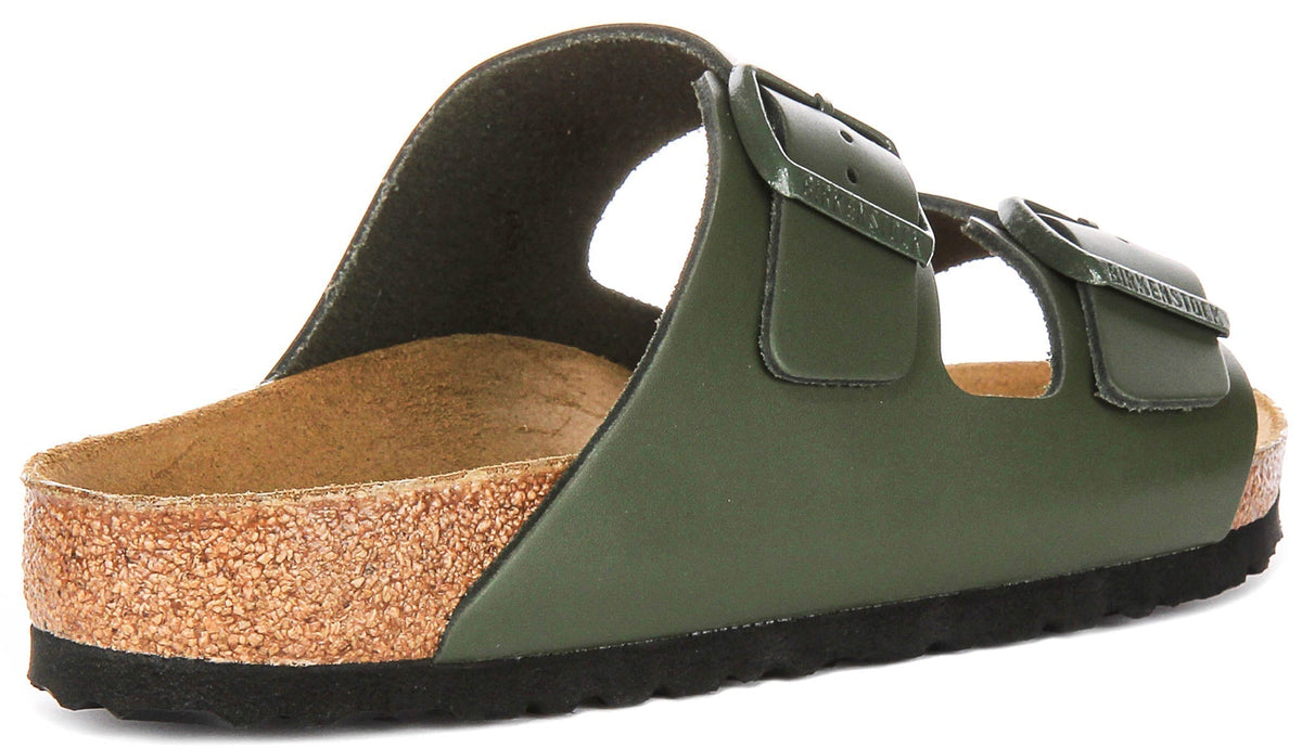 Birkenstock Arizona Sandalen | Olijfgroen Birko-Flor voor Dames en Heren - Normale Pasvorm