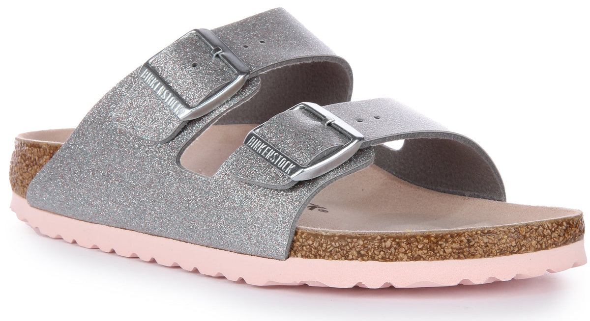 Sandales Arizona Birkenstock | Birko-Flor argent pour femme