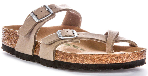 Birkenstock Mayari Sandalen | Taupe Birko-Flor - Veganvriendelijk voor dames en heren