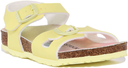 Birkenstock Rio Sandalen | Roze Birko-Flor - Metallic Afwerking voor Kinderen