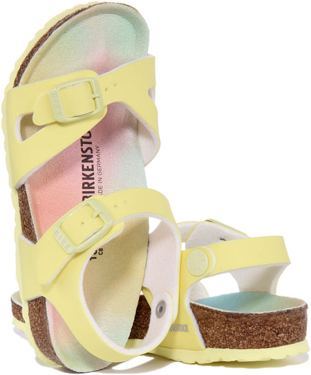 Birkenstock Rio Sandalen | Roze Birko-Flor - Metallic Afwerking voor Kinderen