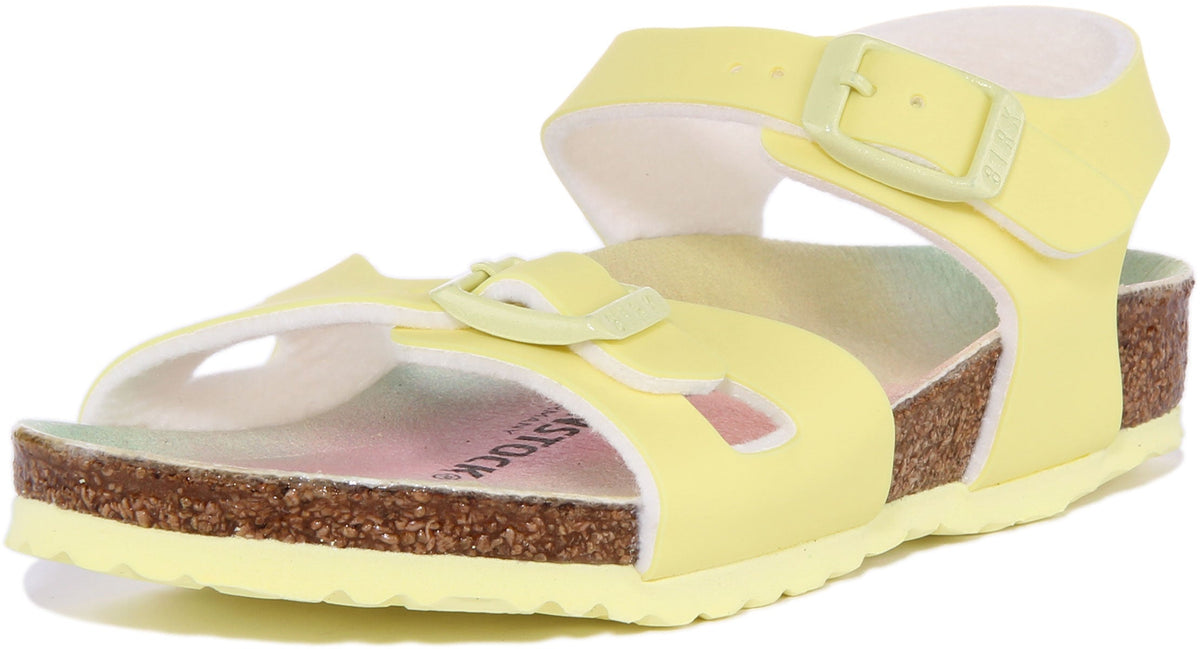 Birkenstock Rio Sandalen | Roze Birko-Flor - Metallic Afwerking voor Kinderen